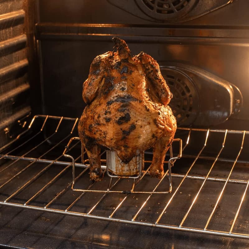 Premium Stainless Steel Beer Can Chicken Holder for Grilling