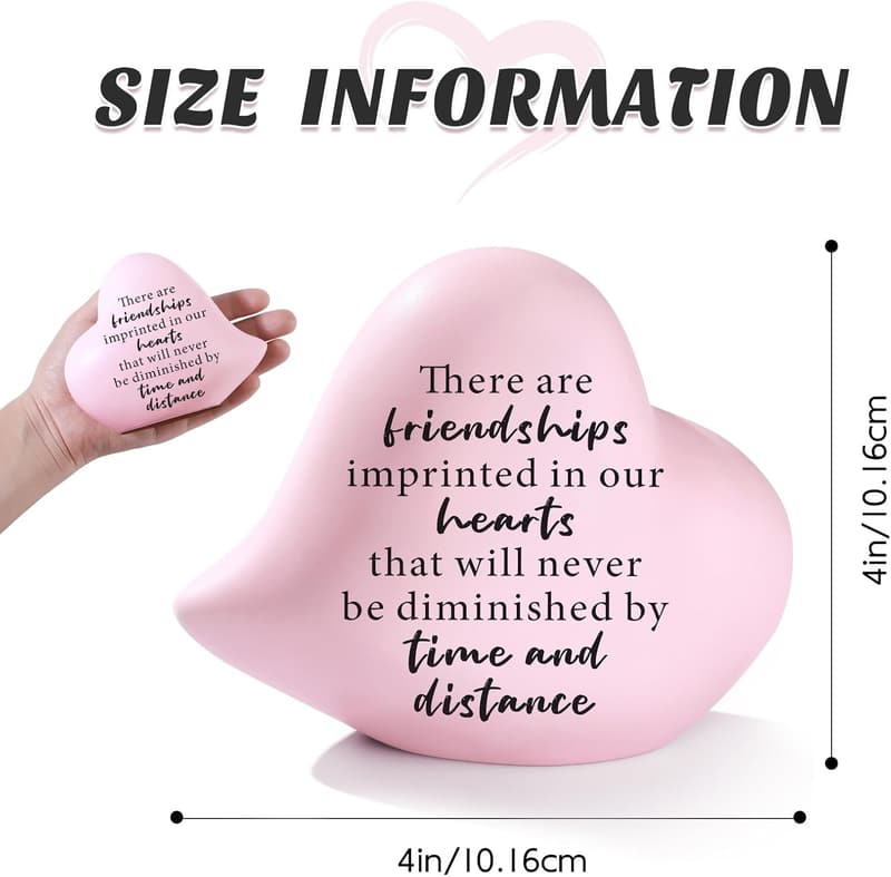 Heart-Shaped Ceramic Decor - Friendship Gift for Women