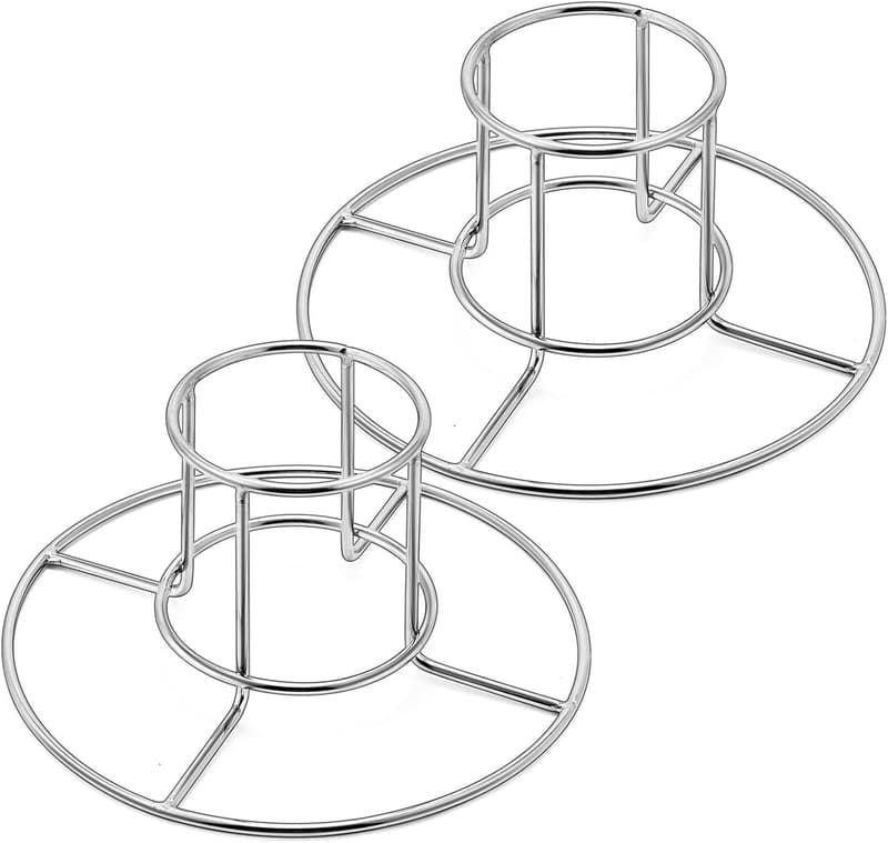 Beer Can Chicken Holder Rack - Stainless Steel, Set of 2