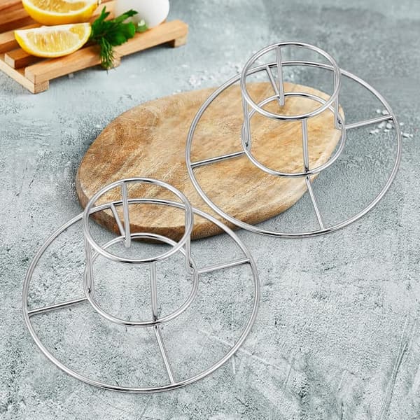 Beer Can Chicken Holder Rack - Stainless Steel, Set of 2