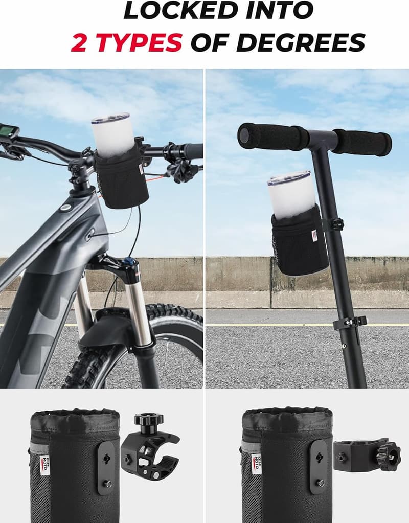 Universal Oxford Fabric Motorcycle Drink Holder with Clamp