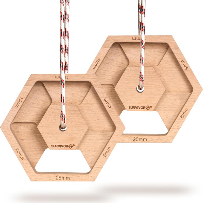Survivor Hangboard for Rock Climbing Training & Grip Strength