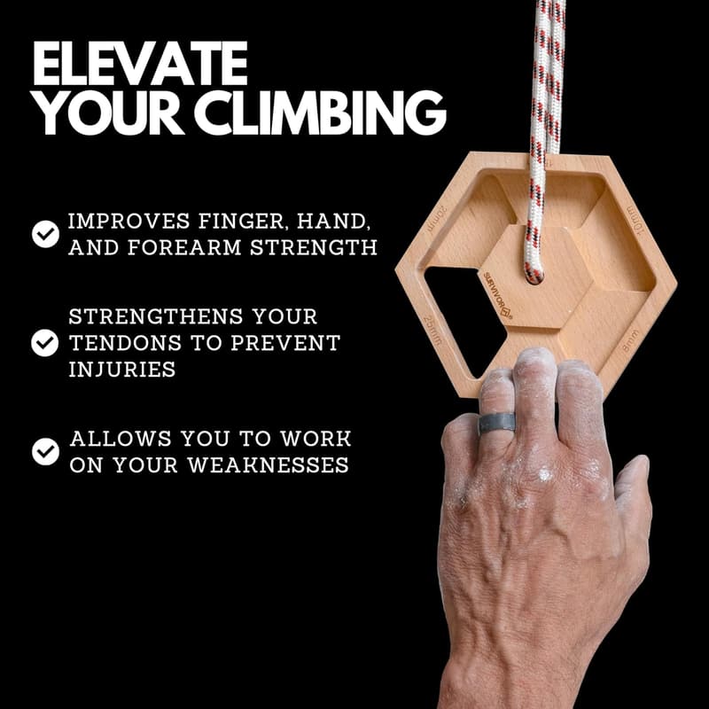 Survivor Hangboard for Rock Climbing Training & Grip Strength