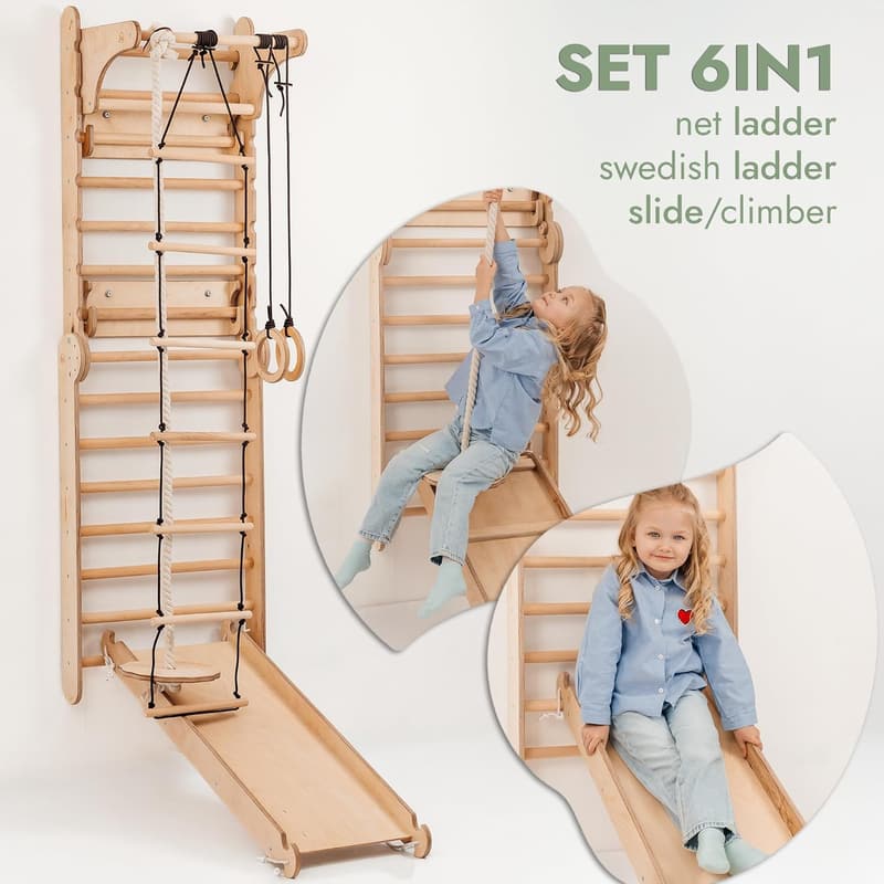 Indoor Playground Jungle Gym Play Set for Kids Ages 2-12