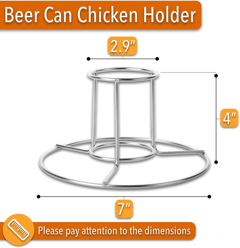 Stainless Steel Beer Can Chicken Holder for Grill