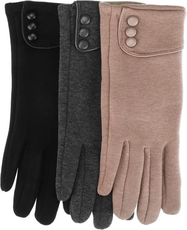Winter Touchscreen Gloves for Women - Fleece Lined, Windproof