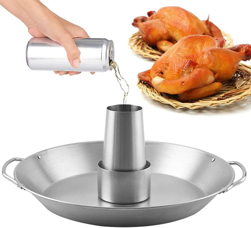 12-Inch Stainless Steel Beer Can Chicken Holder Grill Rack
