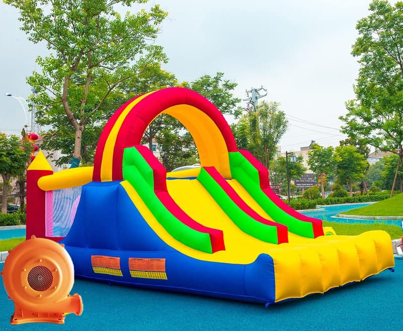 Kids Inflatable Bounce House with Slides & Climbing Wall