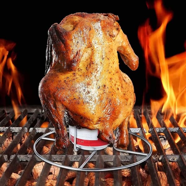 Stainless Steel Beer Can Chicken Holder - 2 Pack for Grilling
