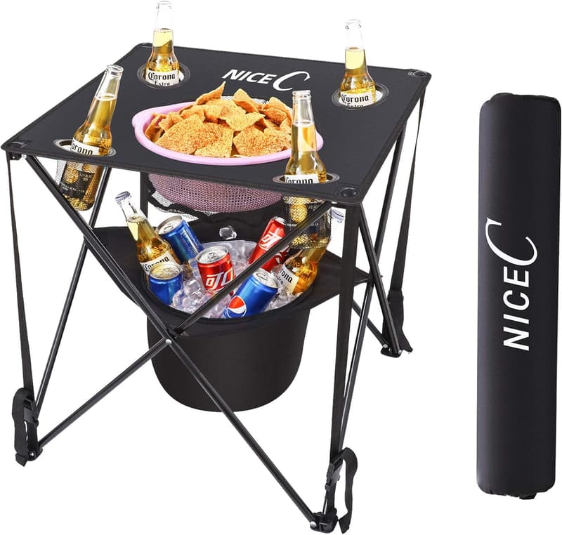 Ultralight Camping Cooler with Table, Tailgating & Picnic Ready