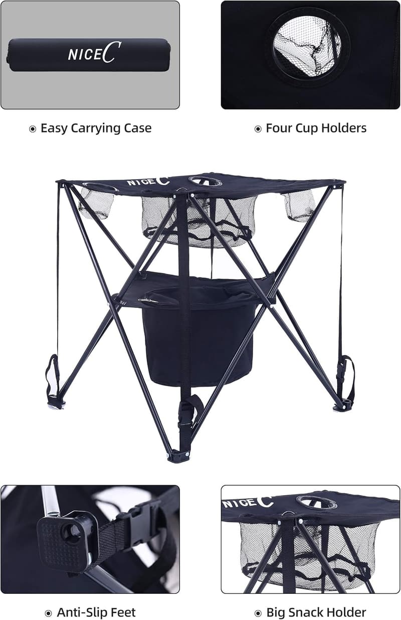 Ultralight Camping Cooler with Table, Tailgating & Picnic Ready