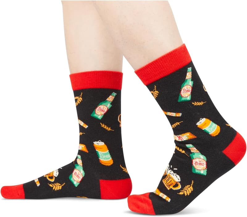 Funny Drink Lover Gift Set - Wine, Beer, Coffee, & Socks