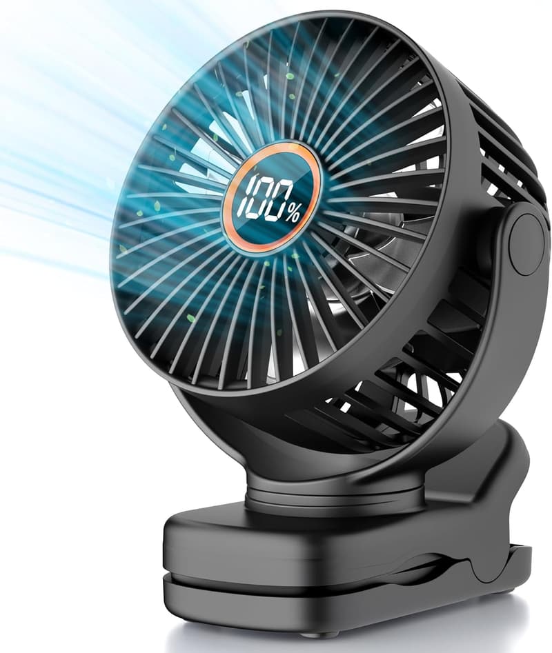 Portable Battery-Operated Fan with 3 Adjustable Speeds
