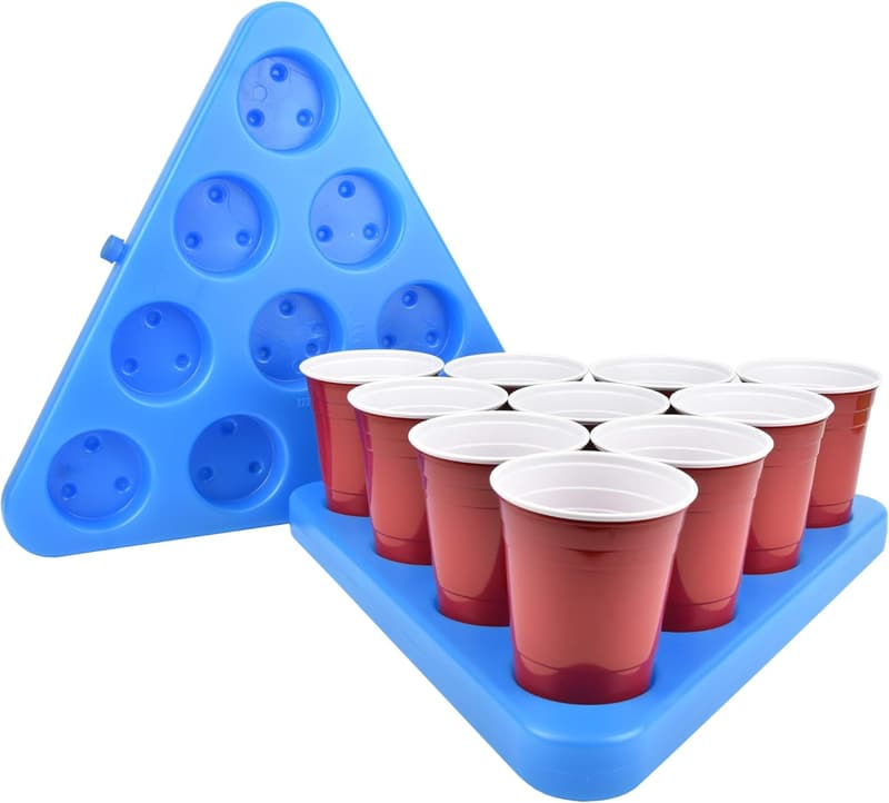 Freezable Beer Pong Rack Set with 2 Racks and 3 Balls