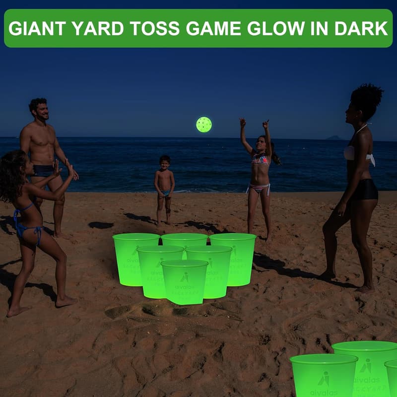 Glow-in-the-Dark Yard Pong Game for Adults & Families