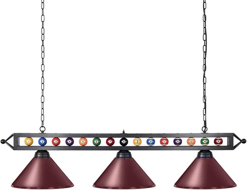 Modern Billiard Pool Table Light Fixture - 3-Light Pendant