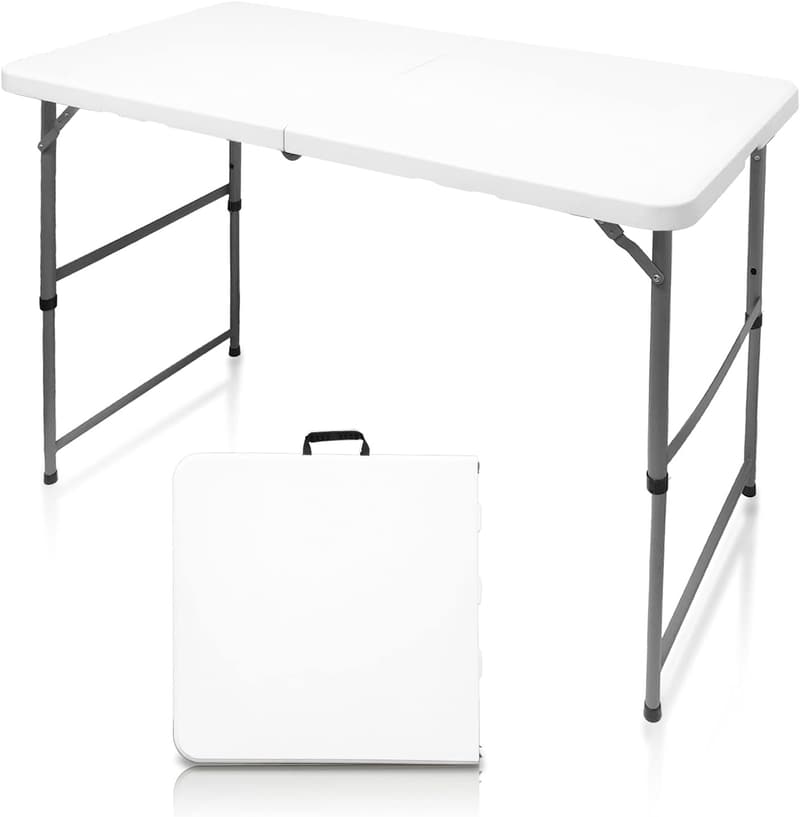 Portable 4-Foot Folding Table for Indoor/Outdoor Use
