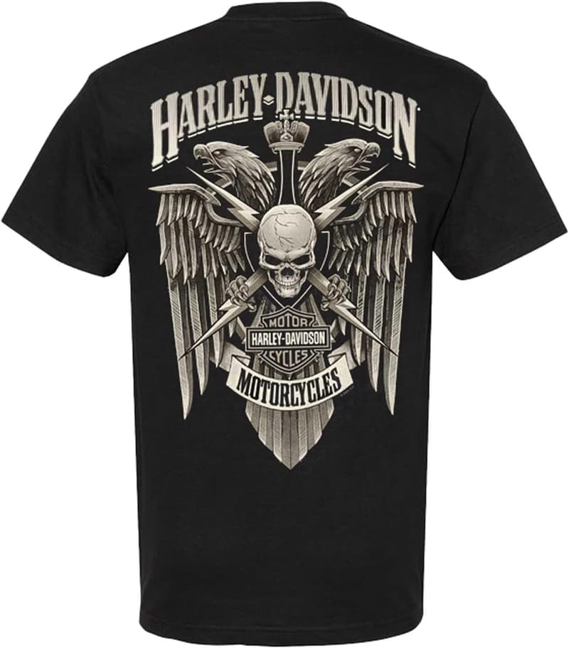 Men's Cotton Crew-Neck T-Shirt - Harley-Davidson Lightning Crest