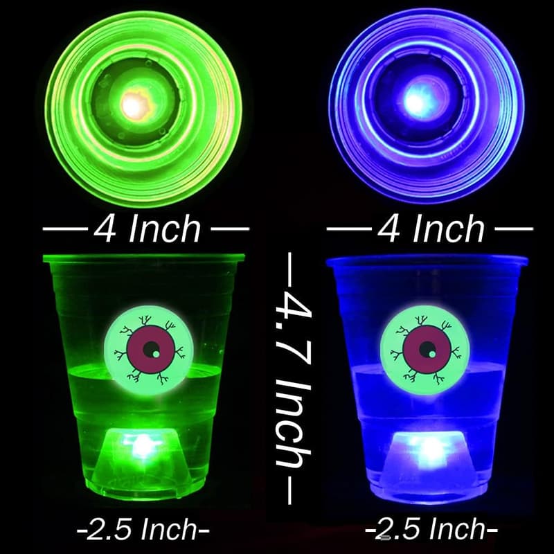 Halloween Glow-in-the-Dark Beer Pong Set with 22 Cups & 6 Balls