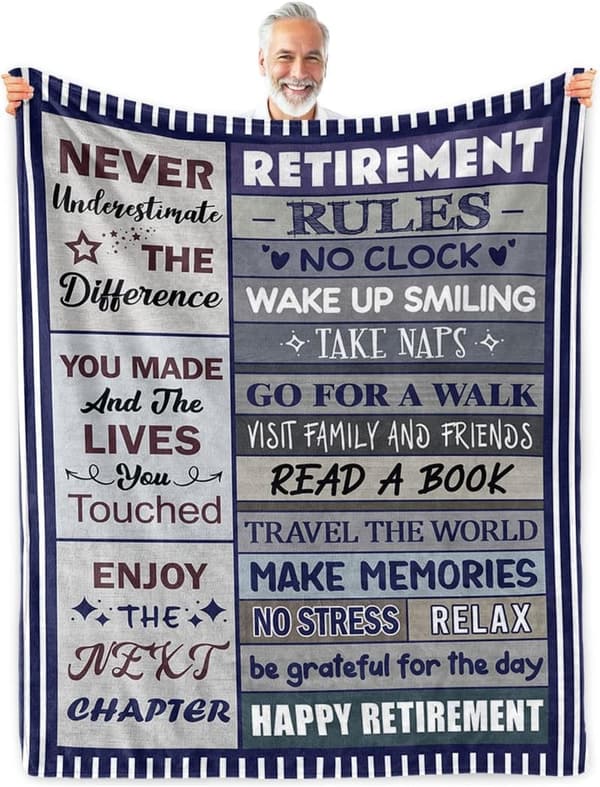 Funny Retirement Blanket for Men - 50