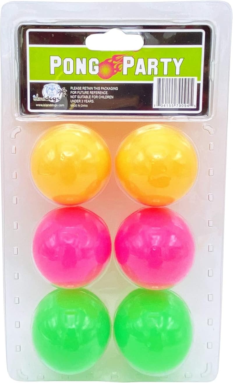 Neon Party Pong Balls for Island Dogs