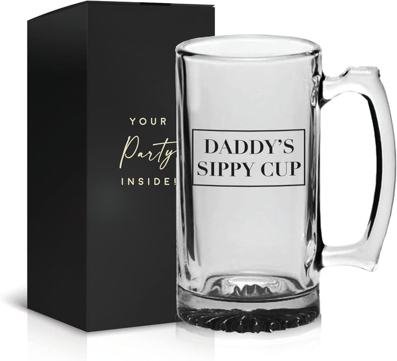 Funny 16oz Beer Glass for Dads - Perfect Father's Day Gift