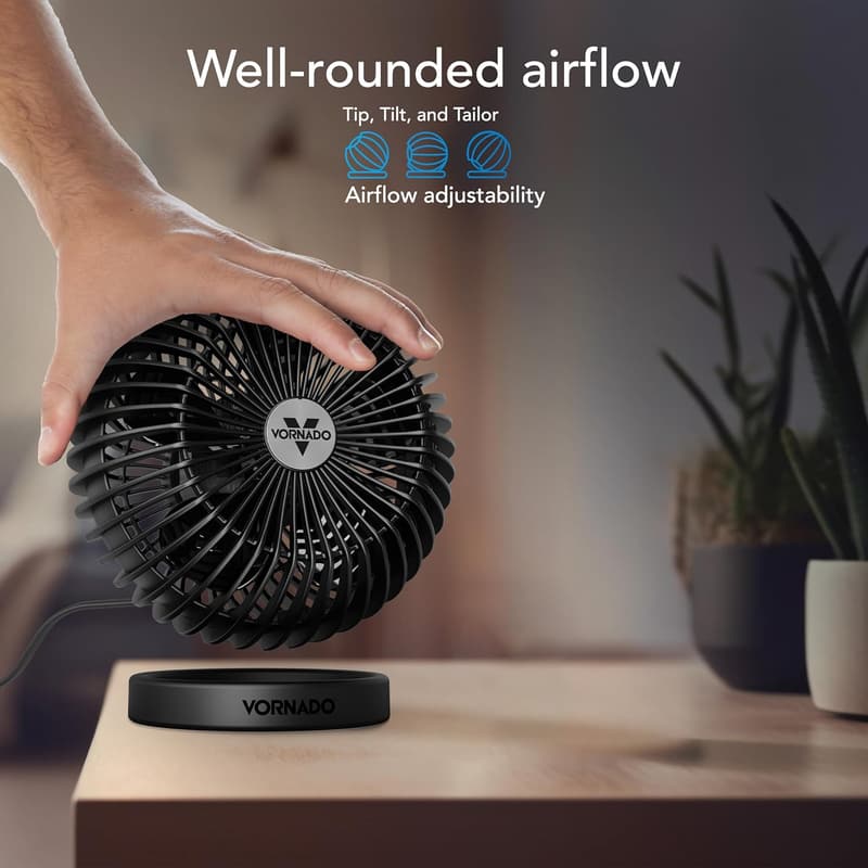 Vornado SPHERE Adjustable Desktop Fan - Black