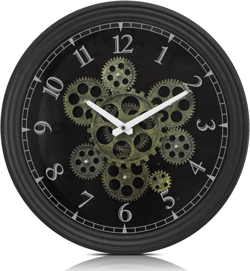 Vintage Industrial Steampunk Wall Clock for Home Decor