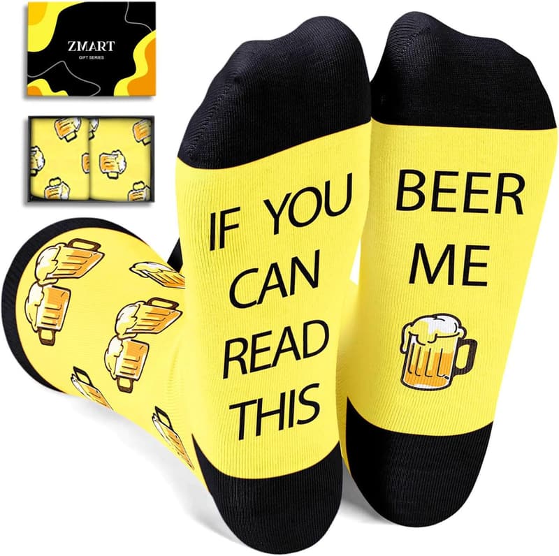 Bourbon Whiskey Socks for Men - Funny Drink Lover Gift