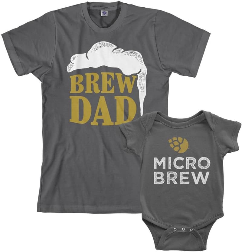 Father's Day Matching Bodysuit & T-Shirt Set for Dad and Baby