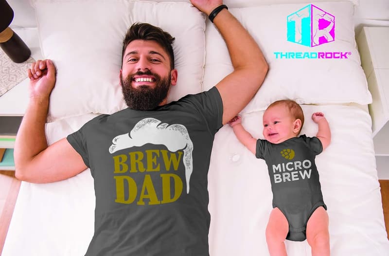 Father's Day Matching Bodysuit & T-Shirt Set for Dad and Baby