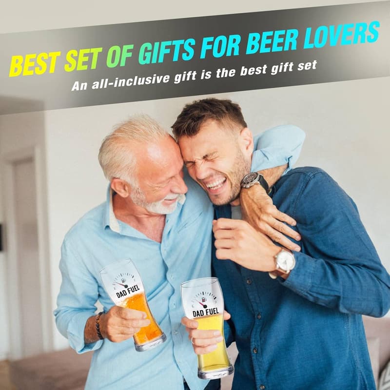 Funny Beer Glass for Dad - Unique Father's Day Gift (450ml)