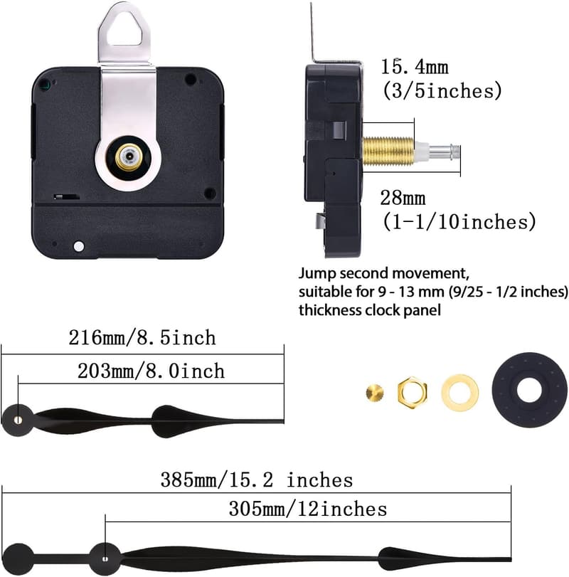 High Torque Quartz Clock Mechanism with 12