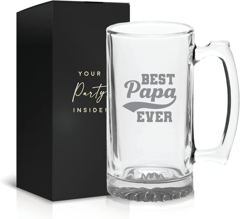 Father's Day 16oz Beer Glass - Best Papa Gift Mug