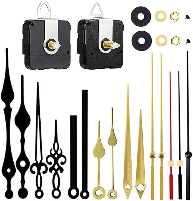 DIY Clock Repair Parts: Silent Movement Mechanism with 6 Hand Sets