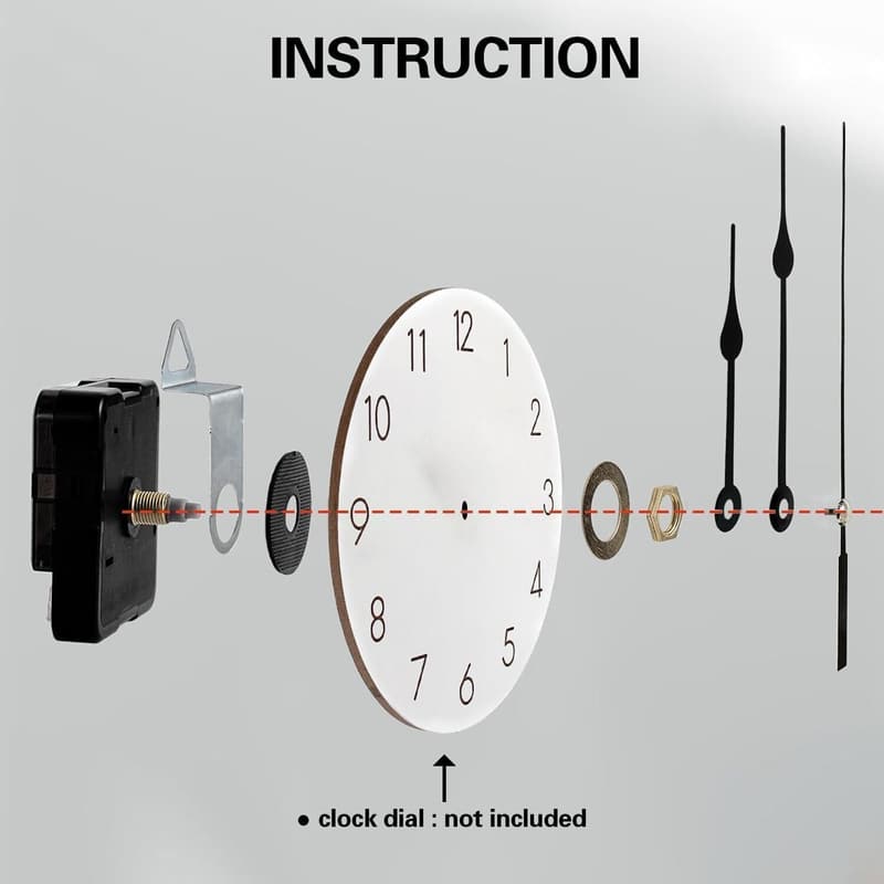 DIY Clock Repair Parts: Silent Movement Mechanism with 6 Hand Sets