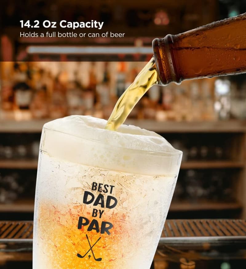 Golfing Gift for Dad - Freezable 14oz Chiller Mug