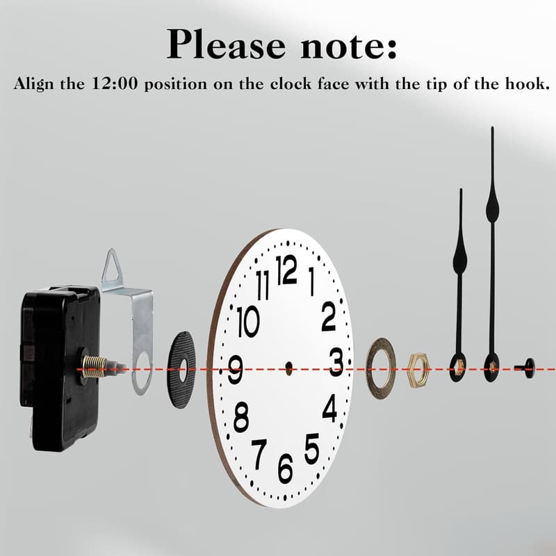 DIY Silent Clock Mechanism Replacement Kit with 17mm Shaft