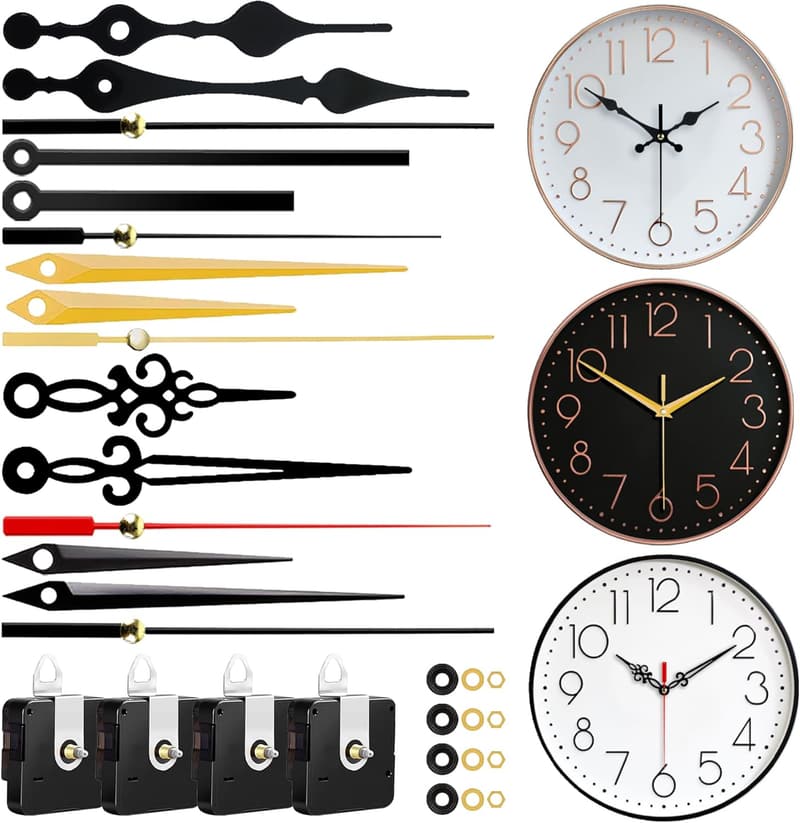 DIY Quartz Clock Movement Kit with 5 Pairs of Hands