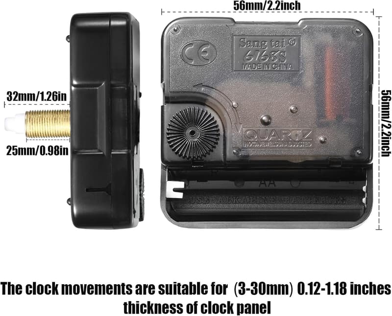High Torque Quartz Clock Movement Mechanism with 5 Pairs of Hands