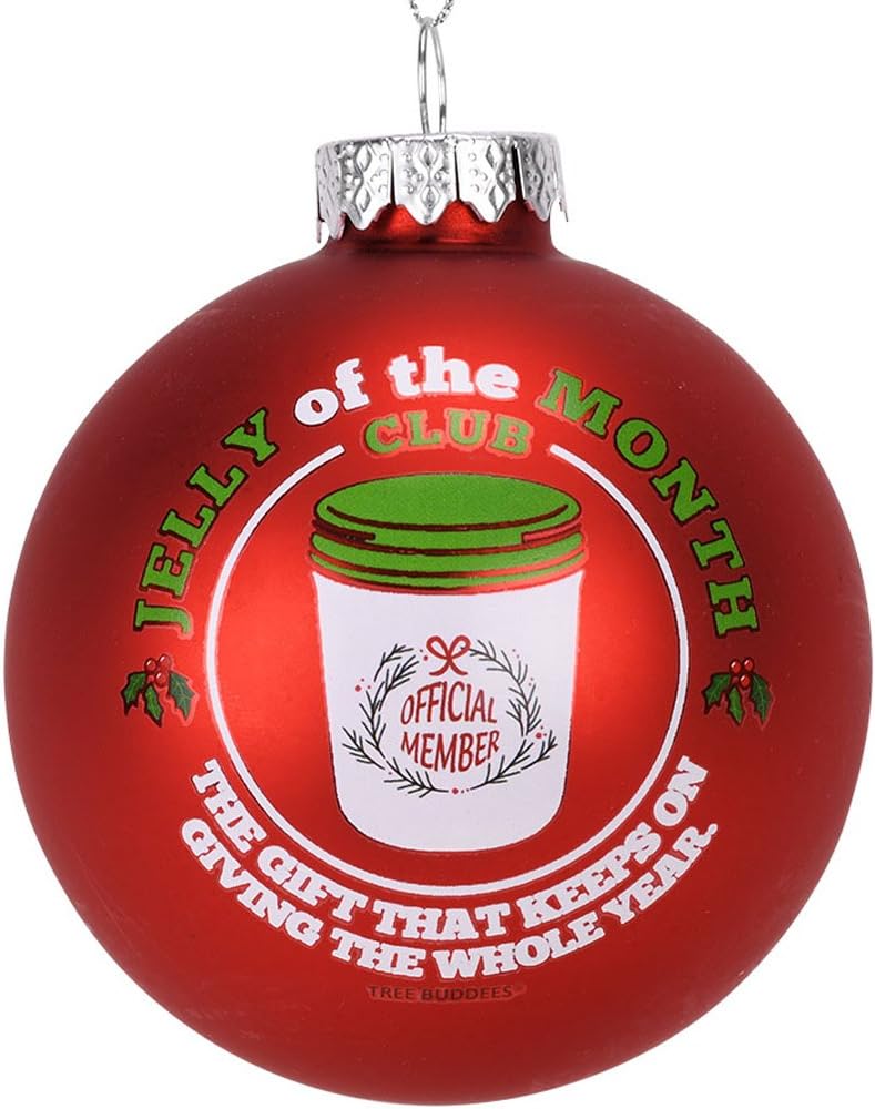 Christmas Red Glass Ornament - Tree Buddees Jelly of The Month Club