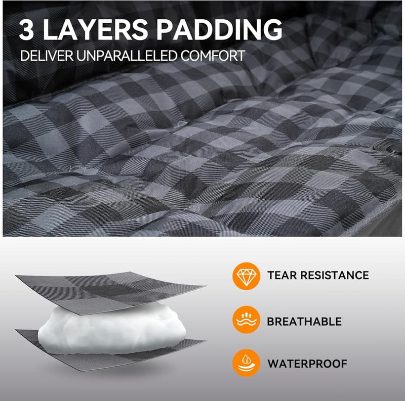 Portable Double Padded Camping Loveseat Chair for 2