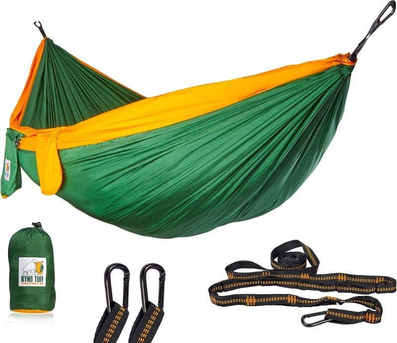 X-Large Double Waterproof Camping Hammock with Straps & Pocket
