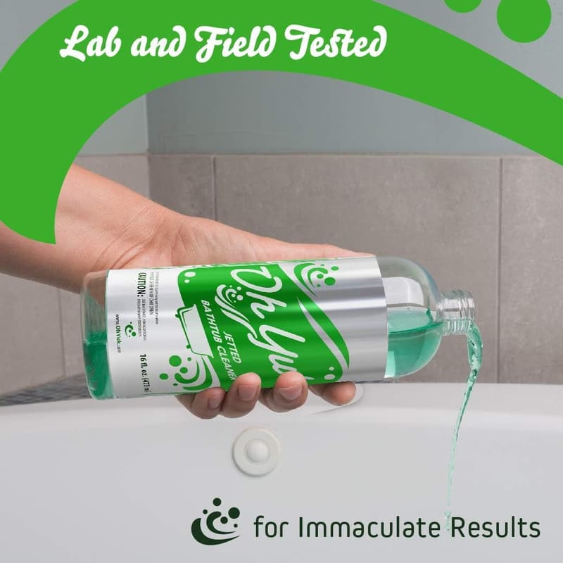 Jetted Tub Cleaner - Septic Safe, 16 oz, 4 Cleanings Per Bottle