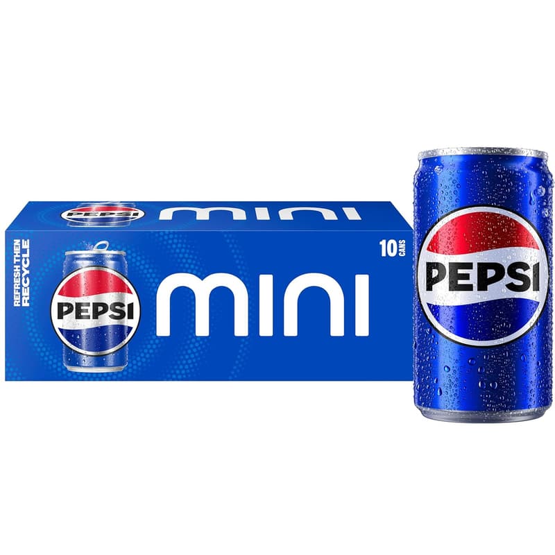 Pepsi Mini Cans, 7.5 oz, 10-Pack