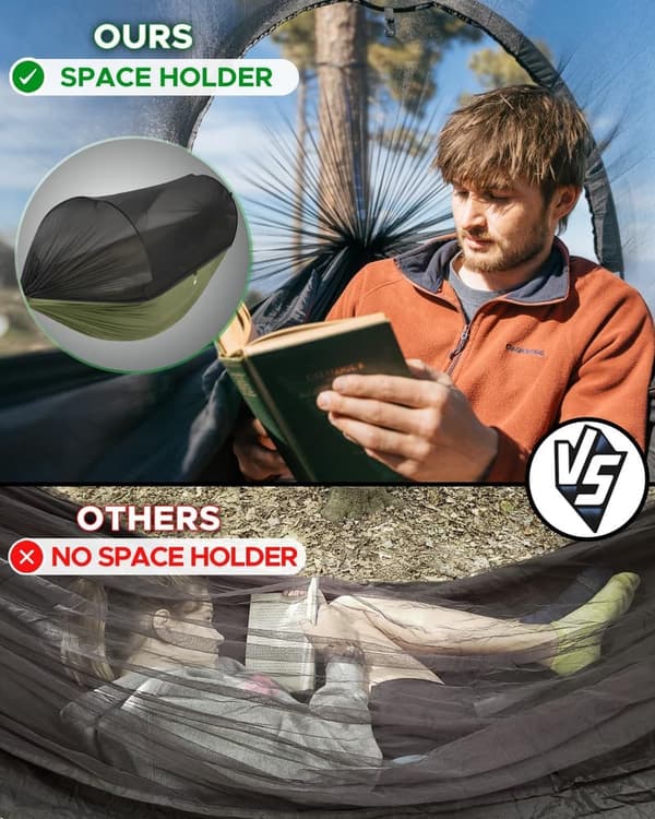 Sunyear Lightweight Camping Hammock with Protective Net