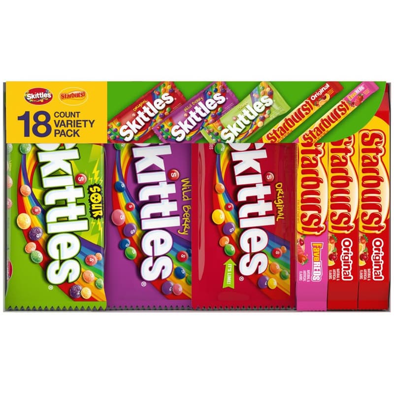 Holiday Assorted Candy Pack: Skittles & Starburst, 37.05 oz