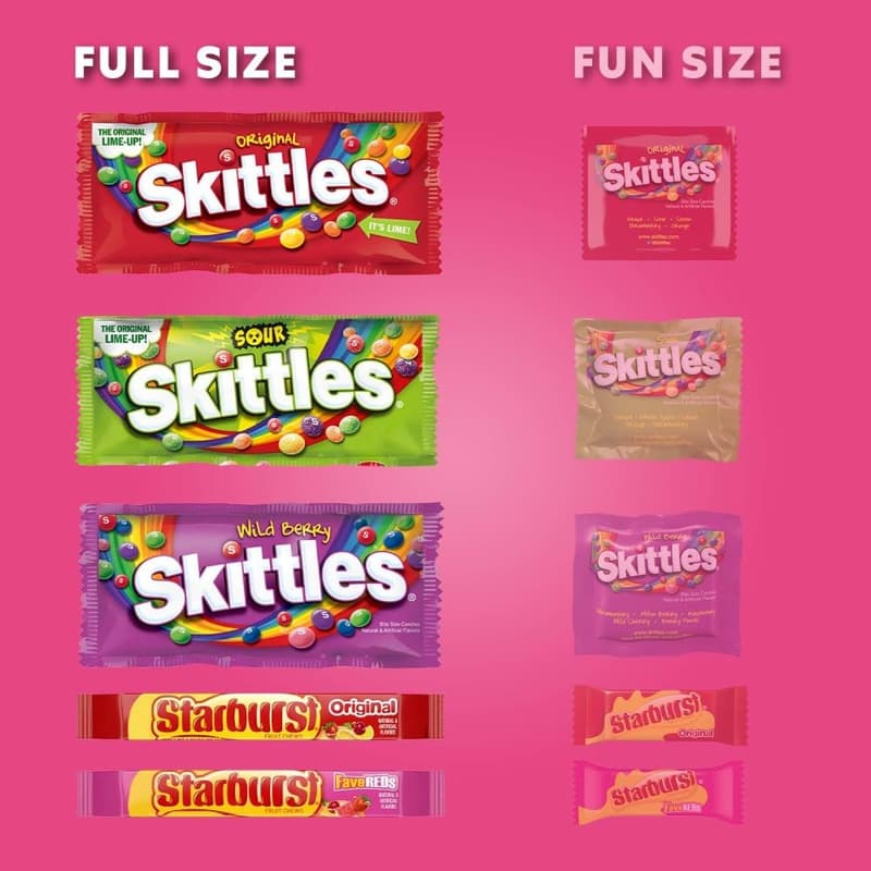 Holiday Assorted Candy Pack: Skittles & Starburst, 37.05 oz