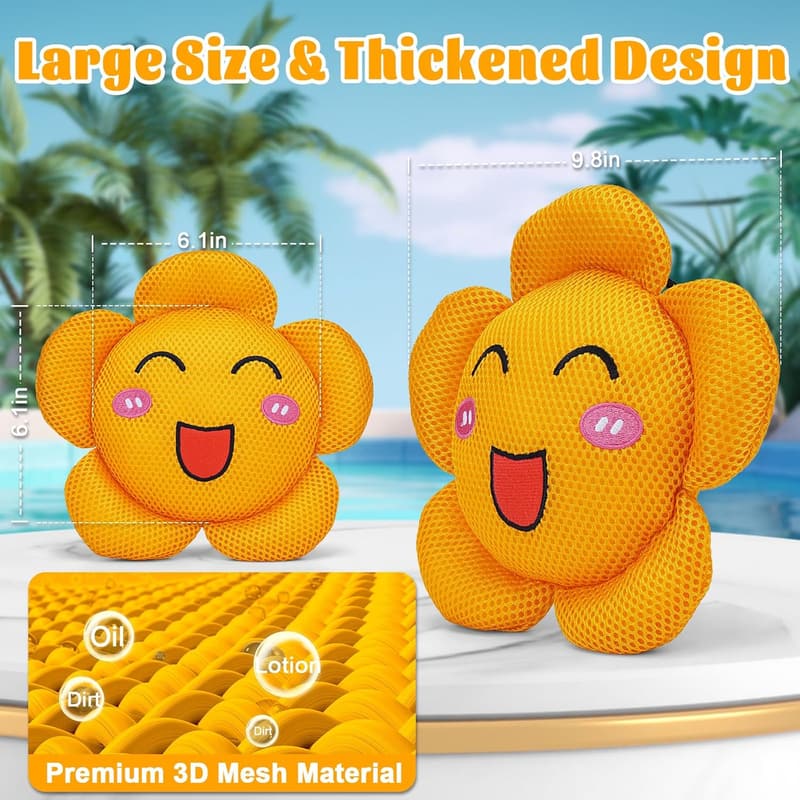 Hot Tub Scum Absorber Sponges - 2 Pack Floating Surface Cleaners