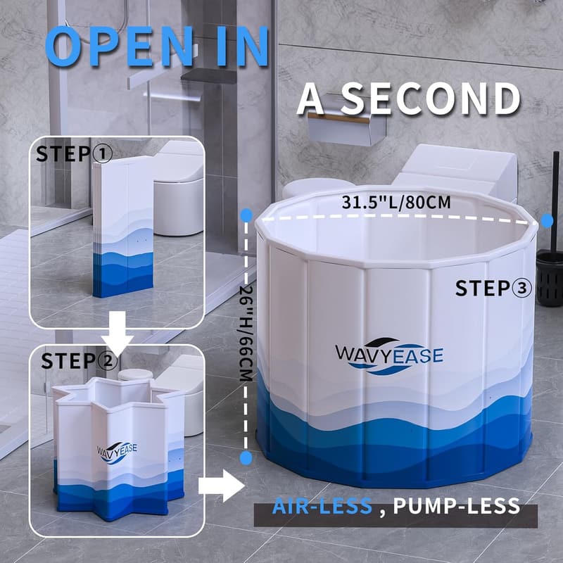 Collapsible Cold Plunge Bath Tub for Adult Recovery